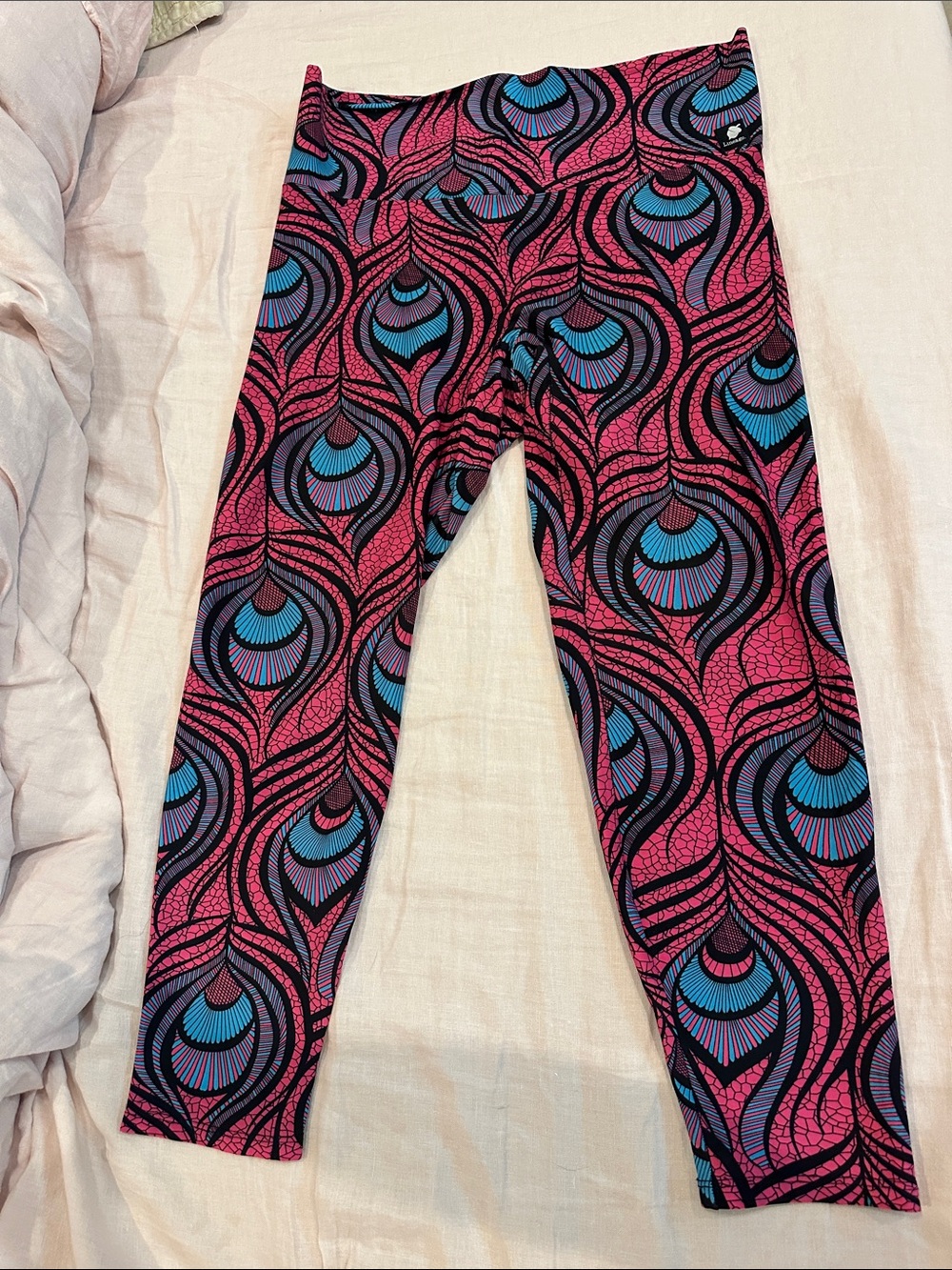 Lineage Wear Pink Peacock Yoga Leggings